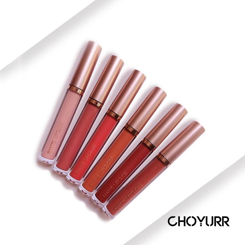 【COD】Lip Gloss Beludru Matte Lip Gloss Tidak Memudar Lipstik Pelembab Tahan Lama-CH