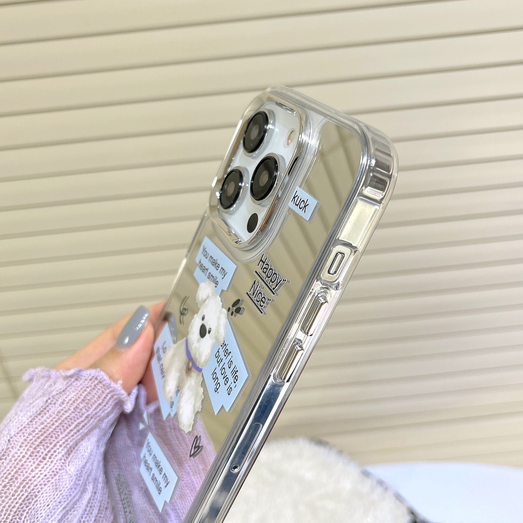 Cocok Untuk Iphone14 Pro Max iPhone Phone Case Permukaan Cermin Kamera Perlindungan Shockproof Kuat Kompatibel Dengan Iphone13 13pro 13prm iPhone 11 7Plus 8Plus Xr XS 12 Pro Max Phone Case