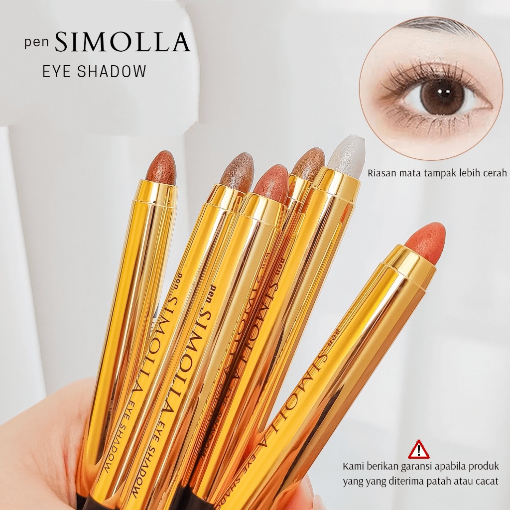 Eyeshadow Pensil crayon SIMOLLA 2in1 eyeshadow and Highlighter Pigmented color premium