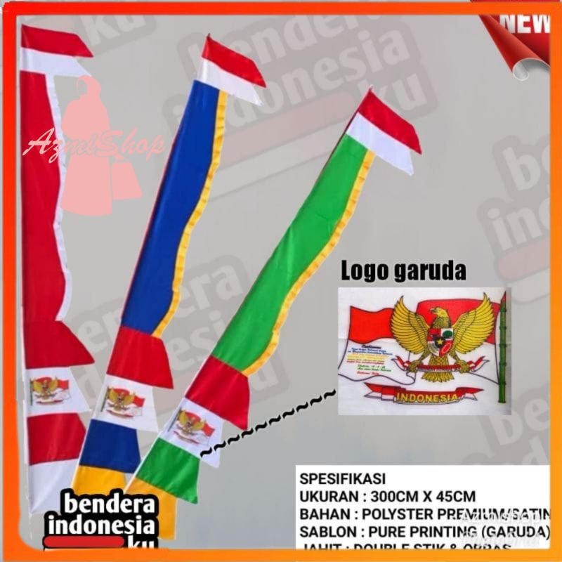 PROMO BESAR BESARAN Grosir Bendera Umbul-umbul Kuda Laut Rumbai Warna warni/ Umbul-umbul Lurus Garud
