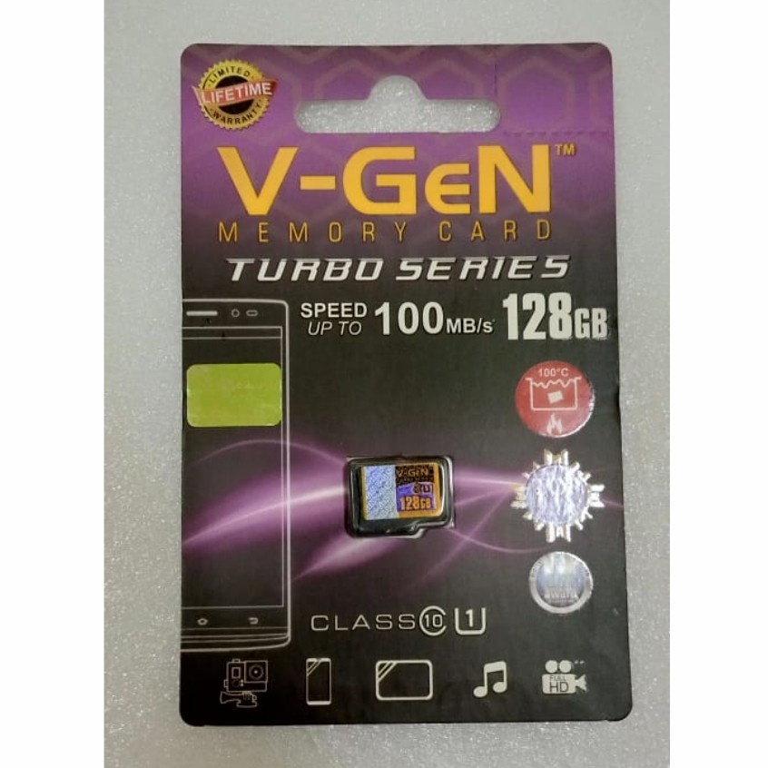 JA TURBO SERIES MEMORY MICRO SD ORIGINAL VGEN 128 GB CLASS 10 | MICROSD V GEN / MEMORI CARD HP