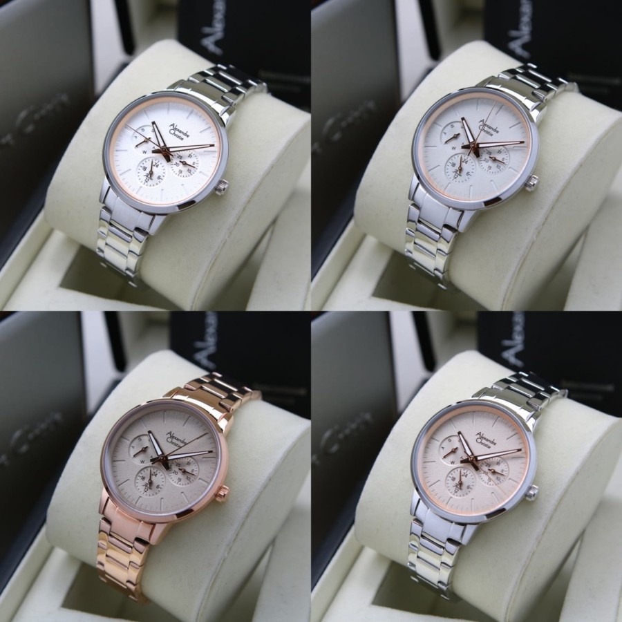 JAM TANGAN WANITA ALEXANDRE CHRISTIE AC 2A58 / AC2A58 RANTAI ORIGINAL GARANSI 1 TAHUN