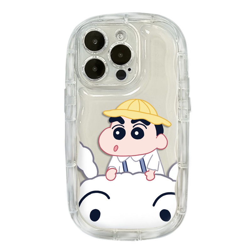 IPHONE Casing Ponsel Shin Chan Kompatibel Untuk Iphone14 13 12 11 Pro Max XS X Xr8 +7Plus Casing Silikon Lembut Shockproof Cover Cell Precticer