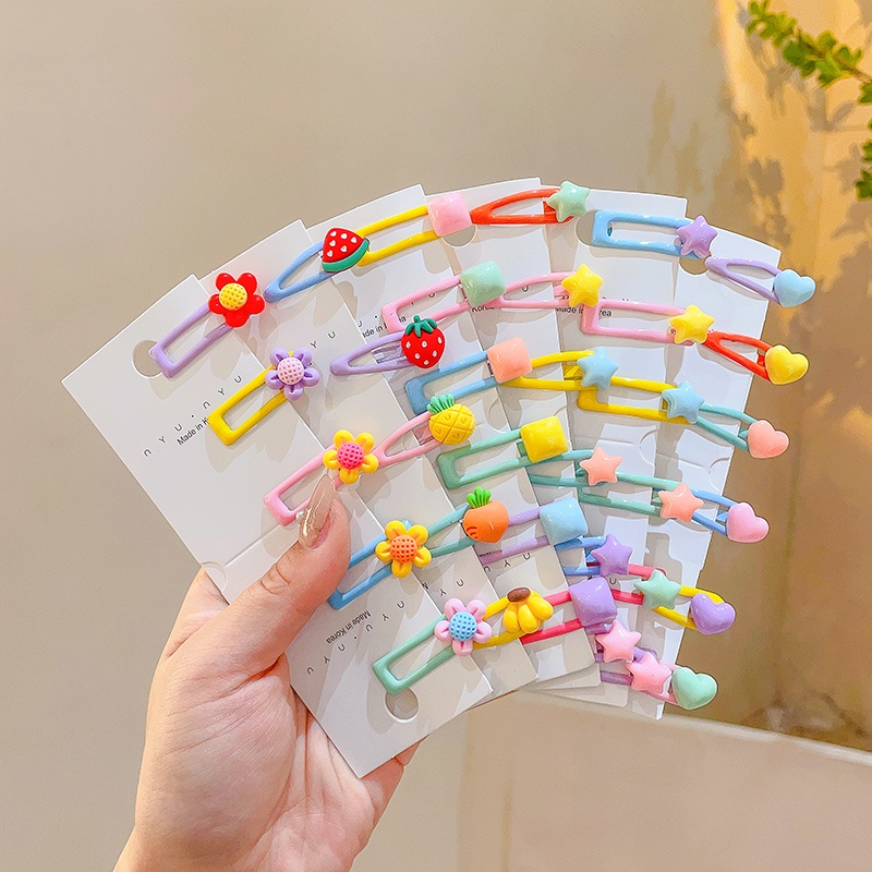 6pcs Bayi Lucu Warna Klip Bb Anak Poni Jepit Rambut Hiasan Kepala Bayi Hair Clip Aksesoris Rambut