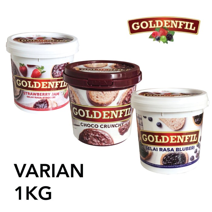 

New Arrival- GOLDENFIL CHOCO CRUNCHY, BLUEBERRY, STRAWBERRY ALL VARIAN 1KG - Choco Spread