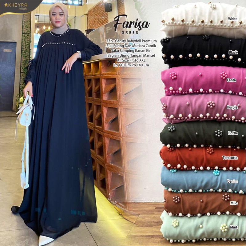 FARISA DRESS ORI KHEYRA | Ld110 Ceruty Premium full furing