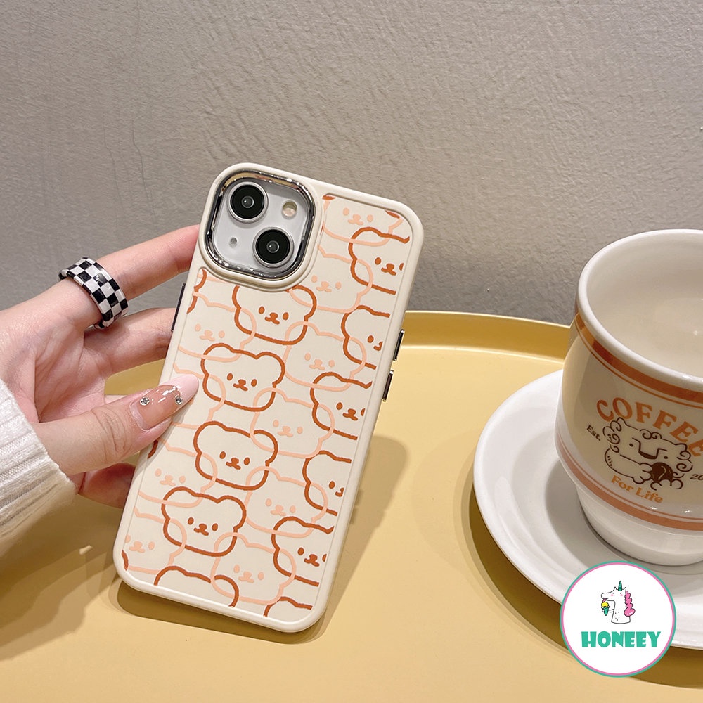 Kartun Kawaii Bear Case Untuk iPhone 14 Pro Max Casing iPhone 11 Pro Max 12/12pro 13 Pro Max7 8Plus Xr Xs Lembut TPU Shockproof Penutup Belakang