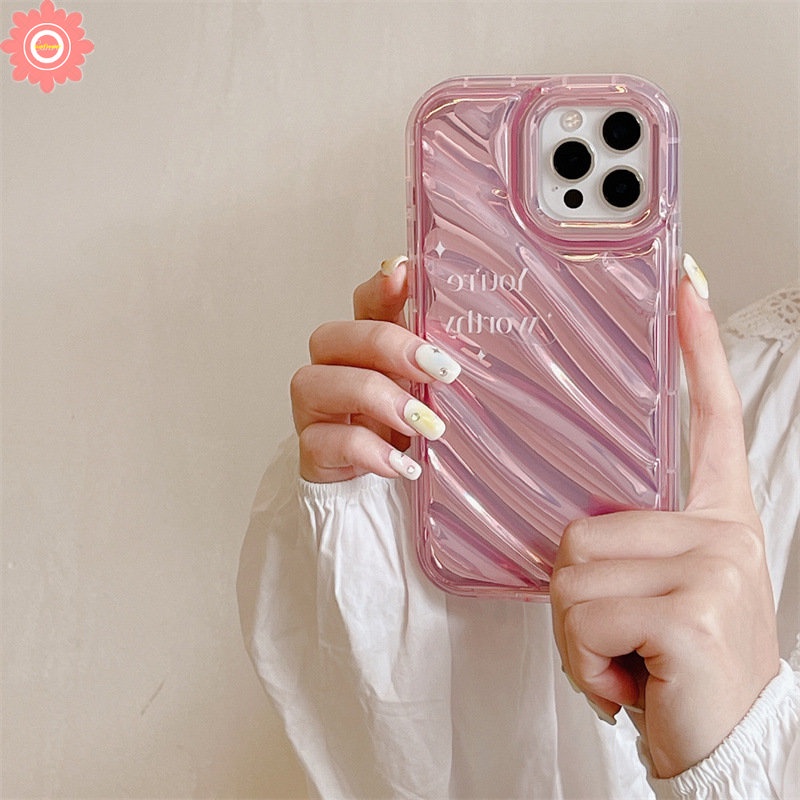 Casing Kartu Laser Mewah Kompatibel Untuk IPhone 7Plus 11 13 14 12 Pro Max7 8 6 6S Plus XR X XS MAX SE 2020 Fantasi Mutiara Shell 3D Stereo Korgasi Kreatif Huruf Sederhana Soft Cover