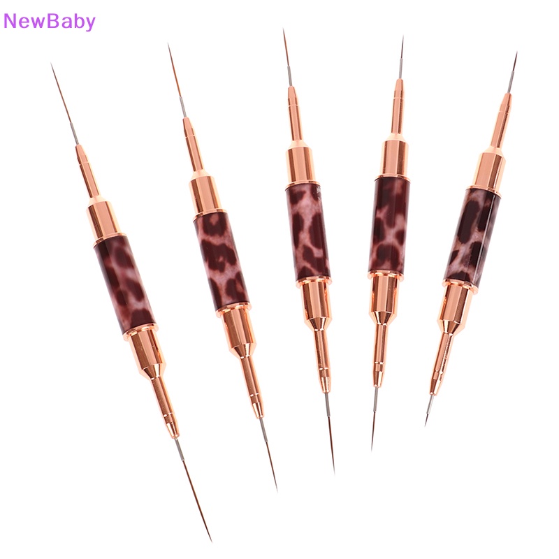 Newbaby 1PC Double Head Nail Art Liner Brush Paing Pen UV Gel Brushes Menggambar ID