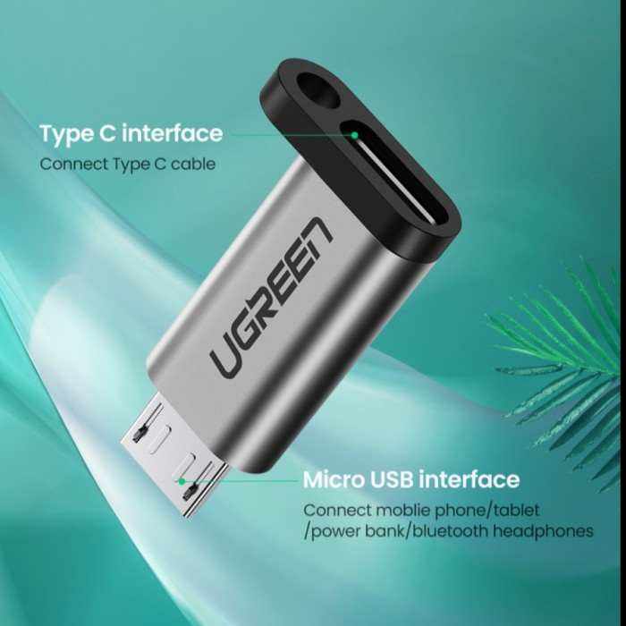 Ugreen 50590 Converter Type C Female To Micro USB Male 480Mbps