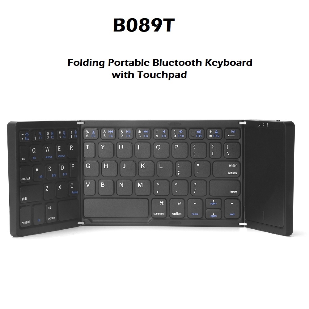 B099T - Universal Folding Portable Bluetooth Keyboard with Touchpad