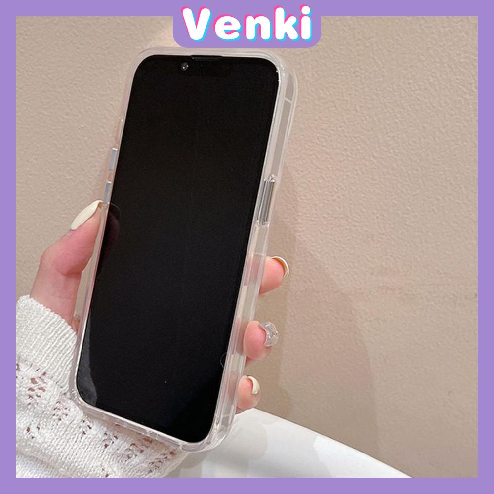 Venki - Untuk Iphone11 iPhone Case Bening Lubang Besar Space Case TPU Soft Case Shockproof Protection Camera Keyboard Kreatif Kompatibel Dengan Iphone14 13 Pro Max 12 Pro Max 11 xr Xs7