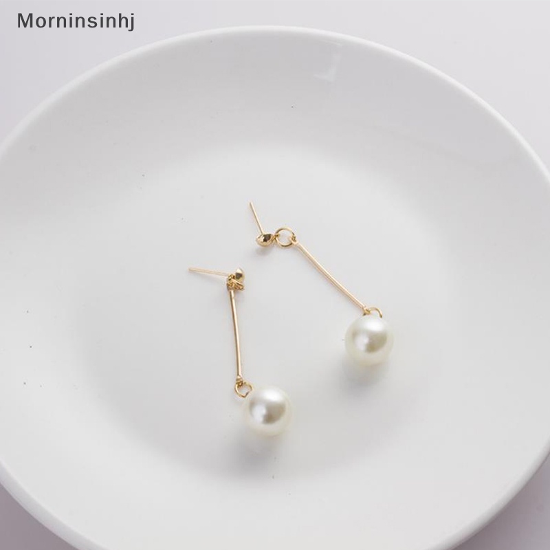 Mornin 1pasang Anting Drop Mutiara Simulasi Rumbai Panjang Untuk Wanita Hadiah Perhiasan Korea Warna Emas Pendientes Jewelry id