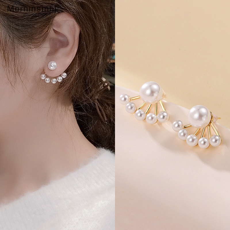 Mornin 1pasang Mode Baru Vintage Jepang Korea Anting Mutiara Untuk Wanita Handmade Manis Simulasi Mutiara Perhiasan Hadiah id