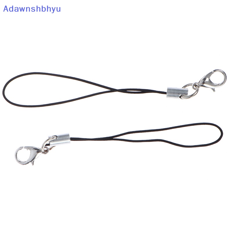 Adhyu 10Pcs Lanyard Gantungan Kunci Untuk USB flash drive strap string black ID