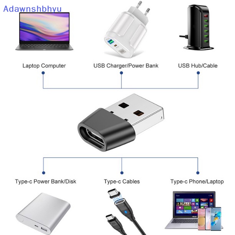 Adhyu USB OTG Male To Type C Female Adapter Converter Konektor Data USB Untuk Mac S21 ID