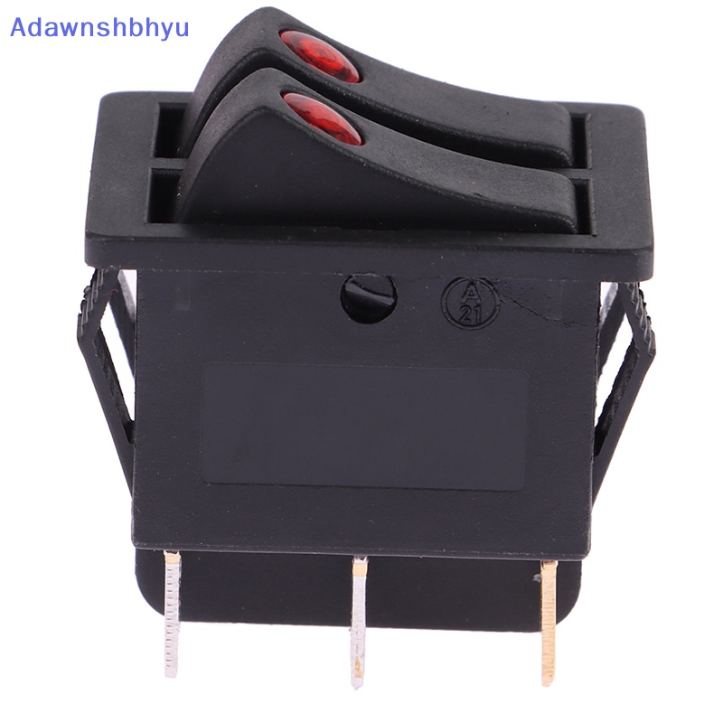 Adhyu KCD3-606 Saklar Rocker Ganda Dengan Lampu ON/OFF 6Pin Power Button Switch Electric Baking Pan Saklar Pemanas Listrik 16A~250V AC ID