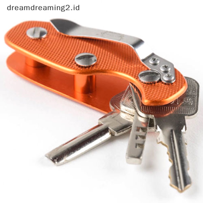 (drea) Aluminium Key Holder Organizer Klip Folder Keyring Gantungan Kunci Case Kantong Alat //