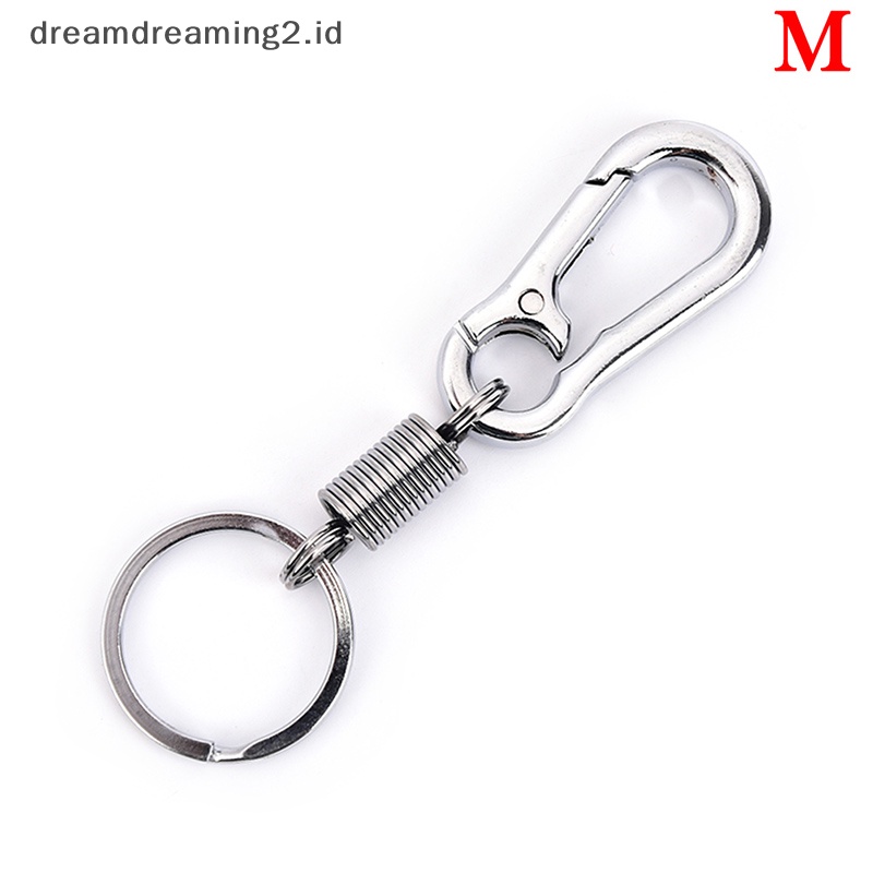 (drea) 1pc Gesper Labu Stainless steel carabiner Gantungan Kunci anti Hilang Gesper Ditarik //