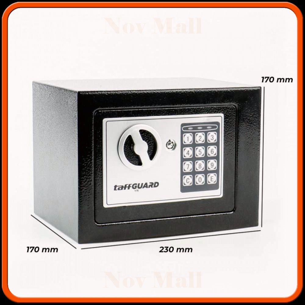 Taffguard Kotak Brankas Hotel Mini Password Safe Deposit Box 4.6L 17E SF712