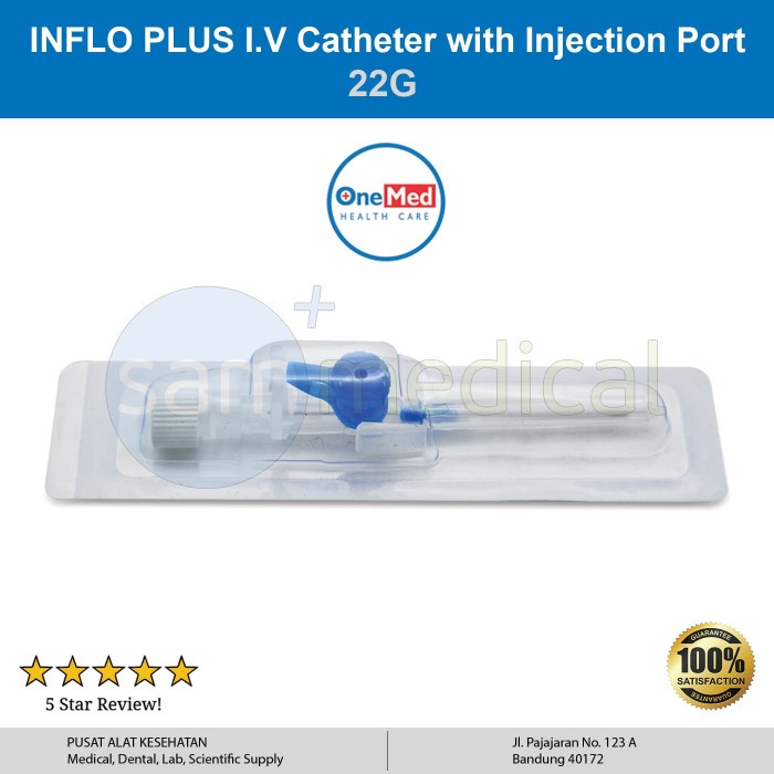 One Med Inflo Plus I.V Catheter - 22G