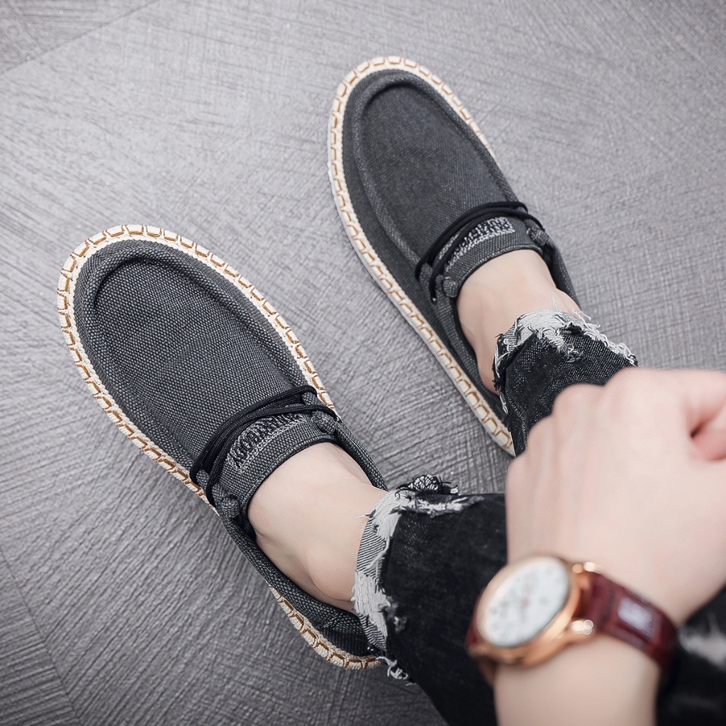 Sepatu Cowok Formal Keren High Quality Modis Import Sepatu Kerja Casual Pria Slip-On Hitam Kuliah