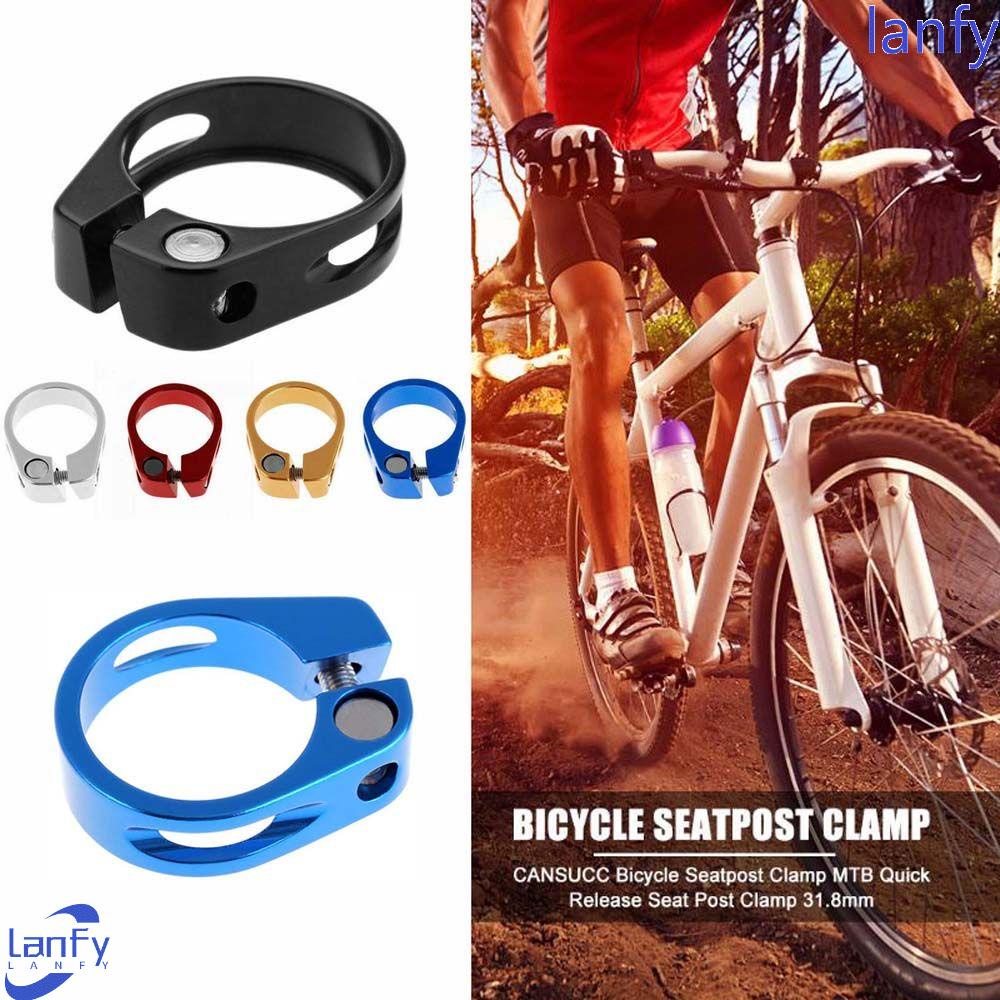 Lanfy Seatpost Clamp Aluminium Alloy Mudah Dipasang Peralatan Sepeda Tabung Klip Bersepeda Derailleur Depan MTB Sepeda Duduk Batang Clamp