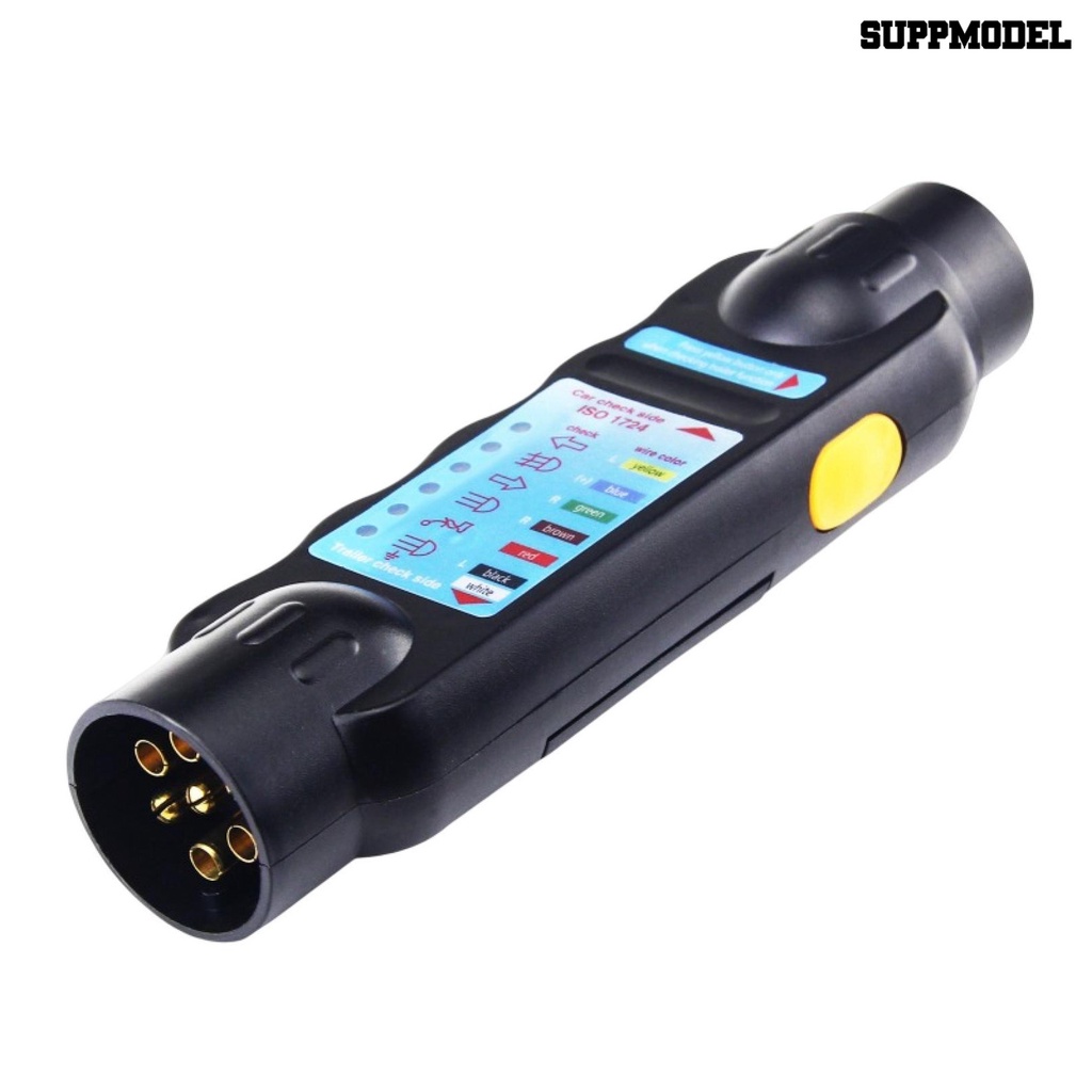 [SM]Trailer Tester 7pin 12V Plug Socket Alat Diagnostik Universal Caravan Derek Tow Bar Light Wiring Tester Trailer Tester Aksesoris Mobil