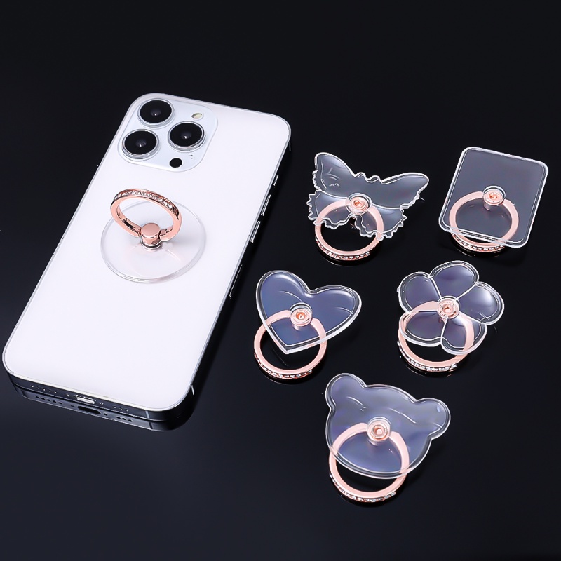 Kuat Lengket Praktis Kreatif360° Rotasi Magnetic Cell Phone Finger Ring Holder Universal Lipat Logam Tipis Dudukan Handphone Mobil