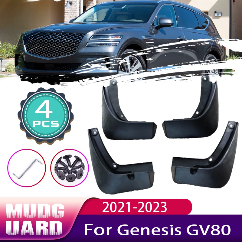 4pcs Flaps Lumpur Mobil Untuk Hyundai Genesis GV80 JX1 2023 2022 2021 Mudguard Mud Splash Guard Flaps Fender Mudflaps Aksesoris Mobil