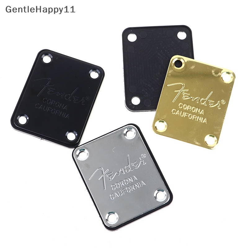 Gentlehappy Chrome Electric Guitar Neck Plate Plat Fix Papan Sambungan Leher Gitar Listrik id