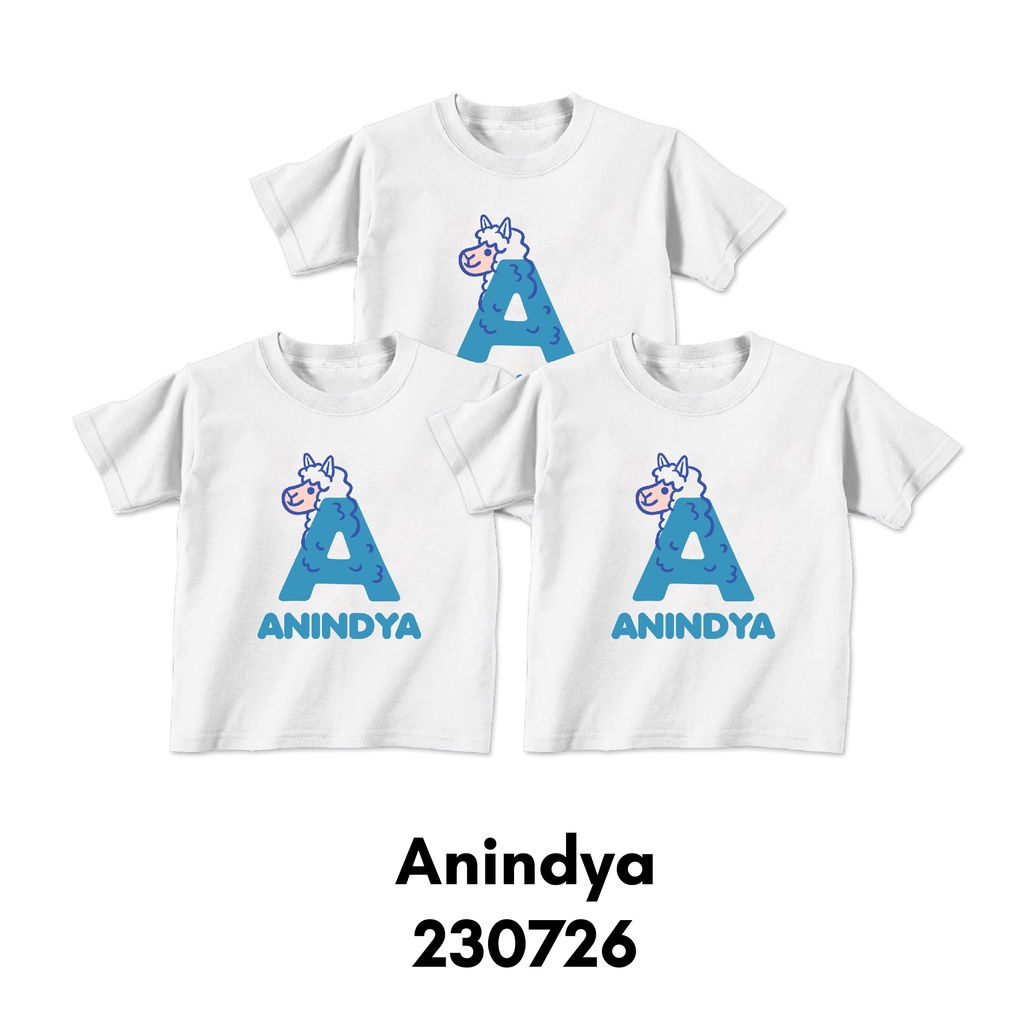 Baju Kaos Custom Nama Size Bayi Anak Remaja Dewasa Seri Anindya Chef Bahan Katun Combed 30s