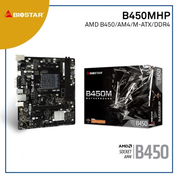 Motherboard BIOSTAR B450MHP SOCKET AM4 AMD Ryzen