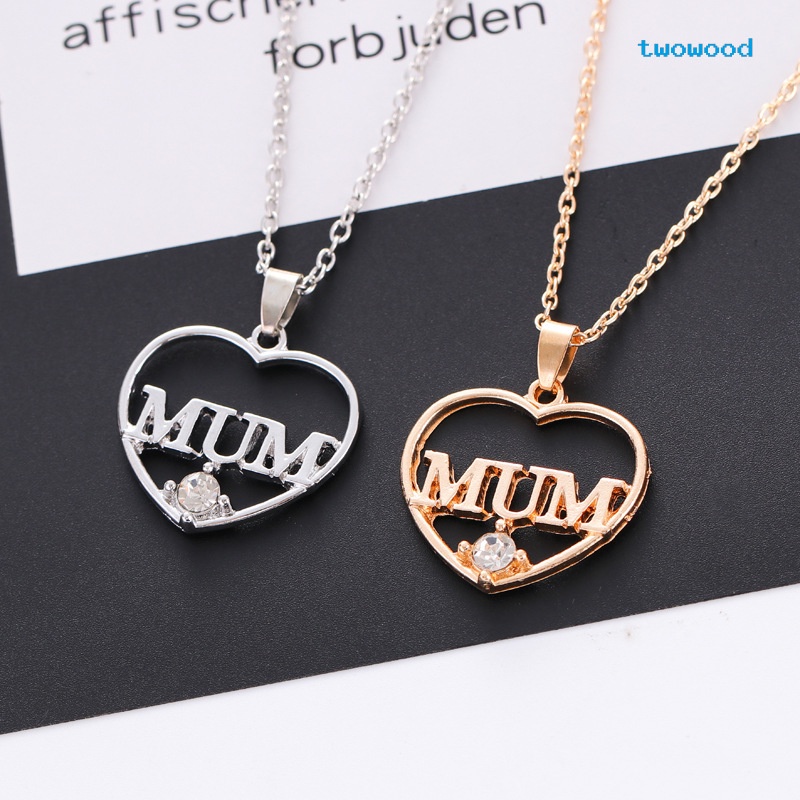 Kalung Hati Berlian Model Hollow-out Twowood