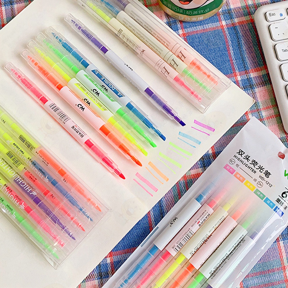 Poney Set highlighter pen Stabilo warna warni Stabilo 6 sampai 12 warna Stabilo panjang