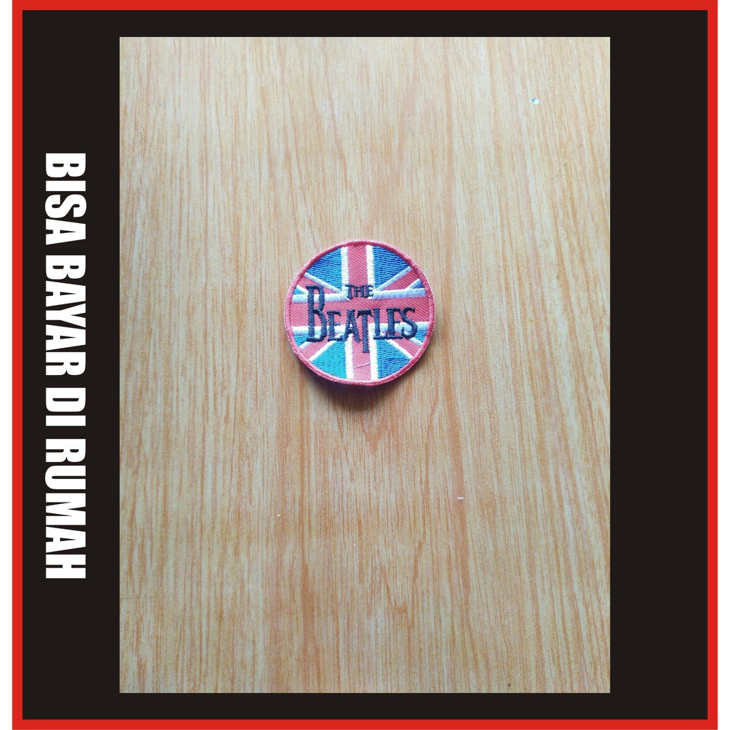 Bordir Patch Emblem Bordir Mini Kecil Murah Band Metal Punk Hitam Untuk Jaket Keren The Beatles Engl