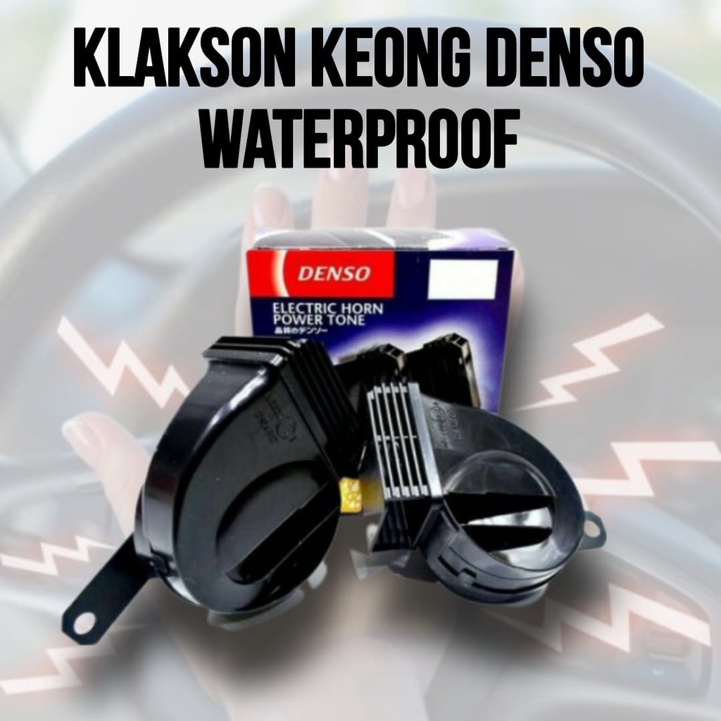 Klakson Denso Keong ORIGINAL 12V Volt 1 Soket Motor Mobil Waterproof Power Tone ASLI Anti Air Kendaraan Universal