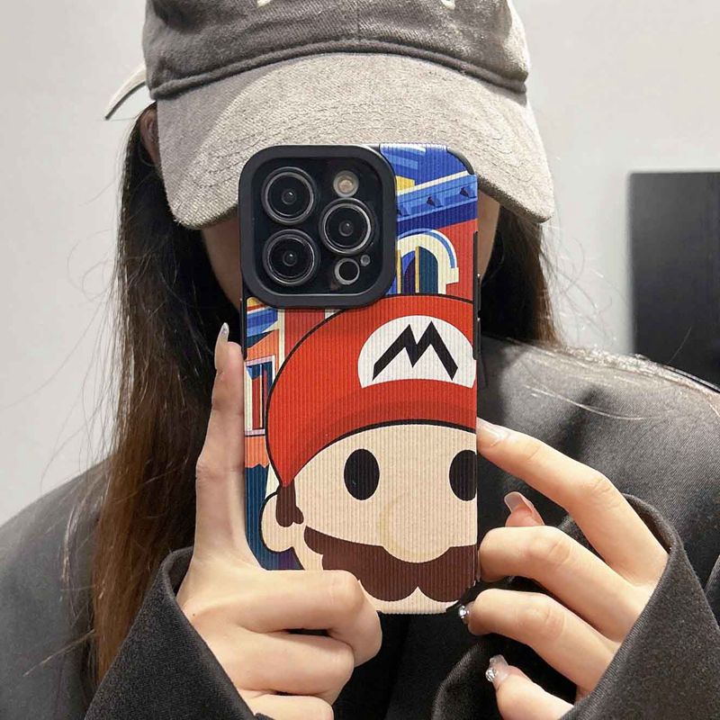 All New So Cute Love Mario Leather Soft Case IPhone 7 Plus 8 Plus X XS XR XS Max 11 13 12 14 PRO Max 14 Plus Phone Case Girl Girl Women's Fashion