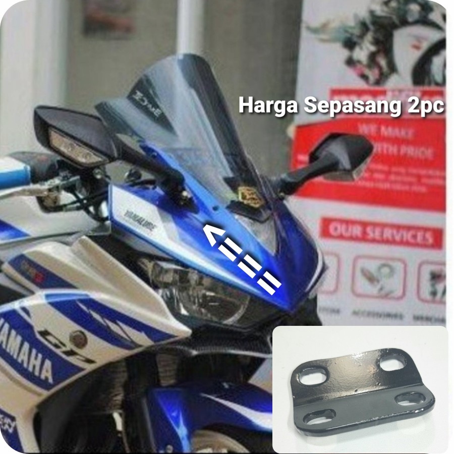 breket dudukan spion ZX10R di motor R15 GSX CBR NINJA