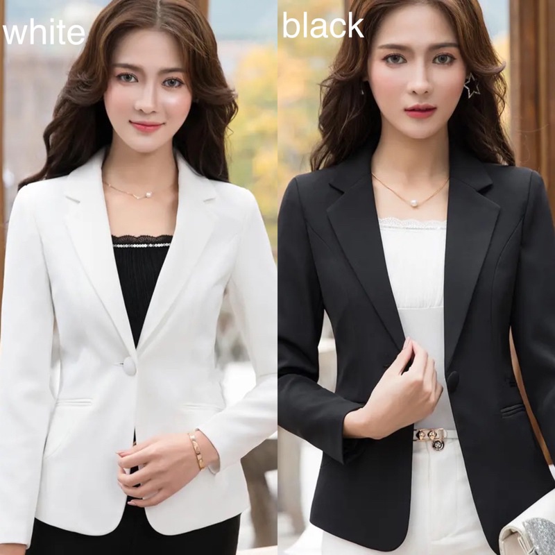 Blazer kantor side pocket kancing wanita / women formal blazer kerja wanita