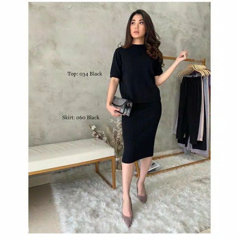 (B102, R70) knit formal dress ( rok dan atasan dijual terpisah ) bisa dijadikan set dress