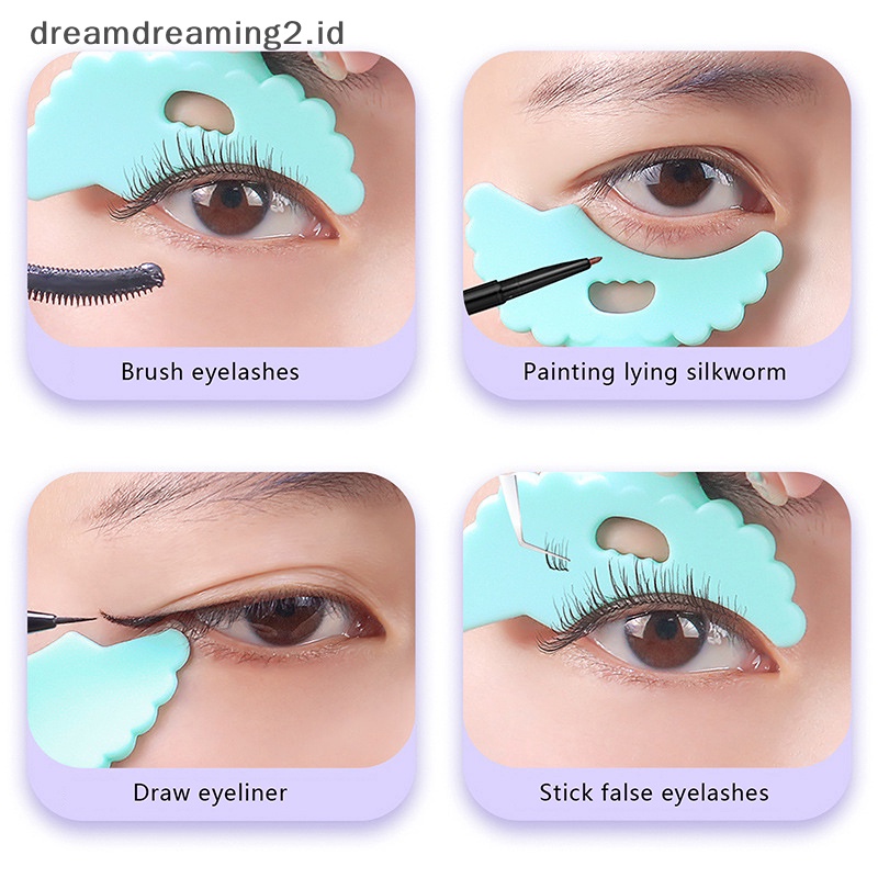 (drea) Sutil Silicone Eyeliner Stensil Makeup Mata Template Membentuk Alat Makeup Suppl //