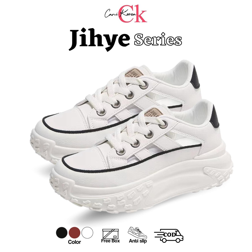 CaniKorea &quot;FREE BOX&quot; Jihye Sepatu Wanita Sneakers Kasual Fashion Korea Import 9222