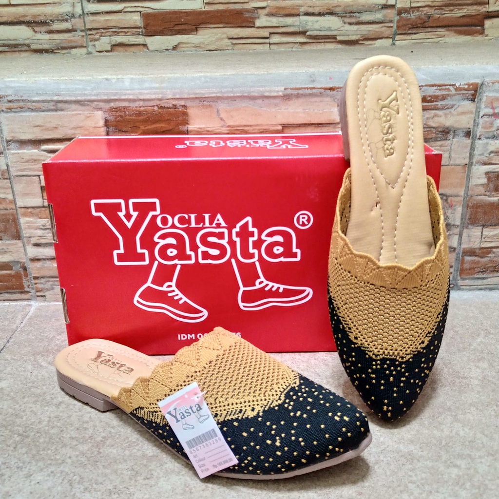 Selop Bustong Tutong Wanita Rajut Import Oclia Yasta SL R01 Santai Terbaru