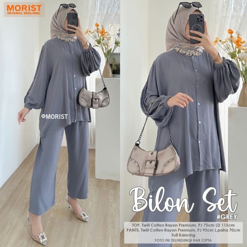 BILON SET Celana ORI MORIST | Ld115 Twill Cotton Rayon Premium