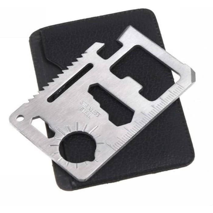 Kit Tool Card  Survival Kartu 11 FUNGSI Kunci Pas Stainless Steel