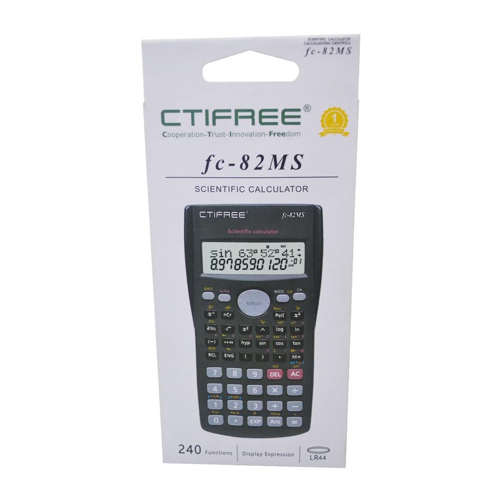 

SCIENTIFIC Calculator CTIFREE FC-82MS Kalkulator Ctifree FC 82 MS