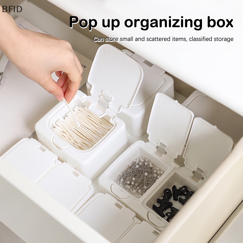 [BFID] White Storage Box Desktop Organizer Kapasitas Besar Kartu Pos Stiker Box Subpaket Holder [ID]