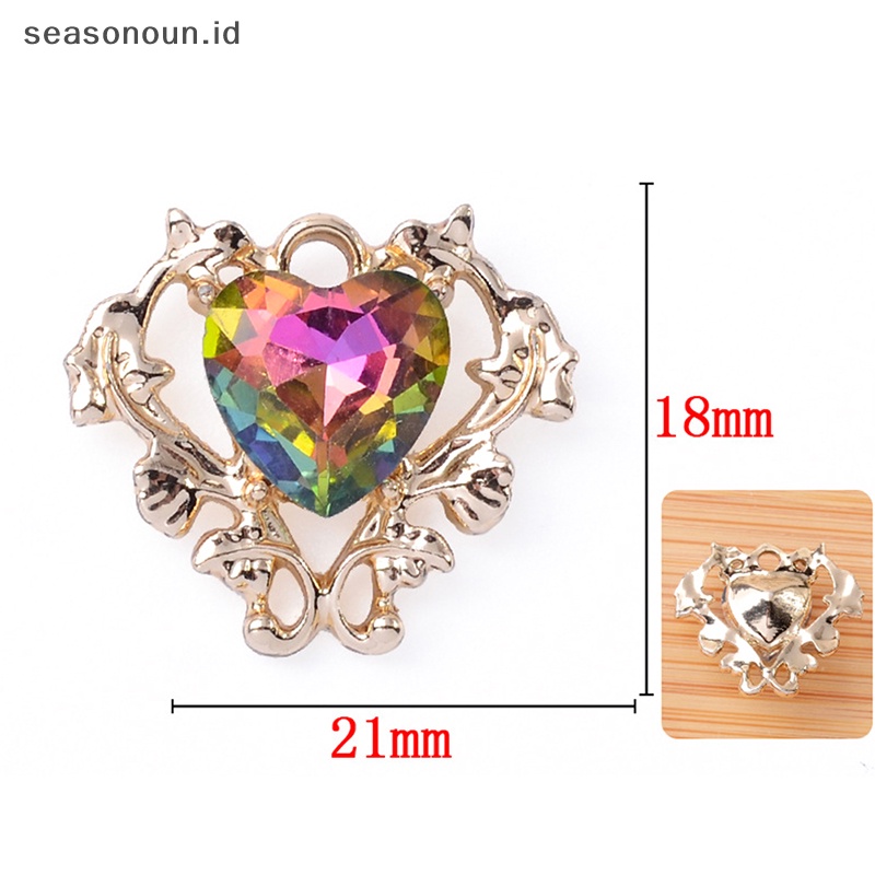Alfineasonoun 5pcs 18*21mm alfinwarna tua alfinlloy alfinaterial alfinrystal hollow galiheart charm liontin untuk marocco handmade erkapecklace erkapewelry galihaking .