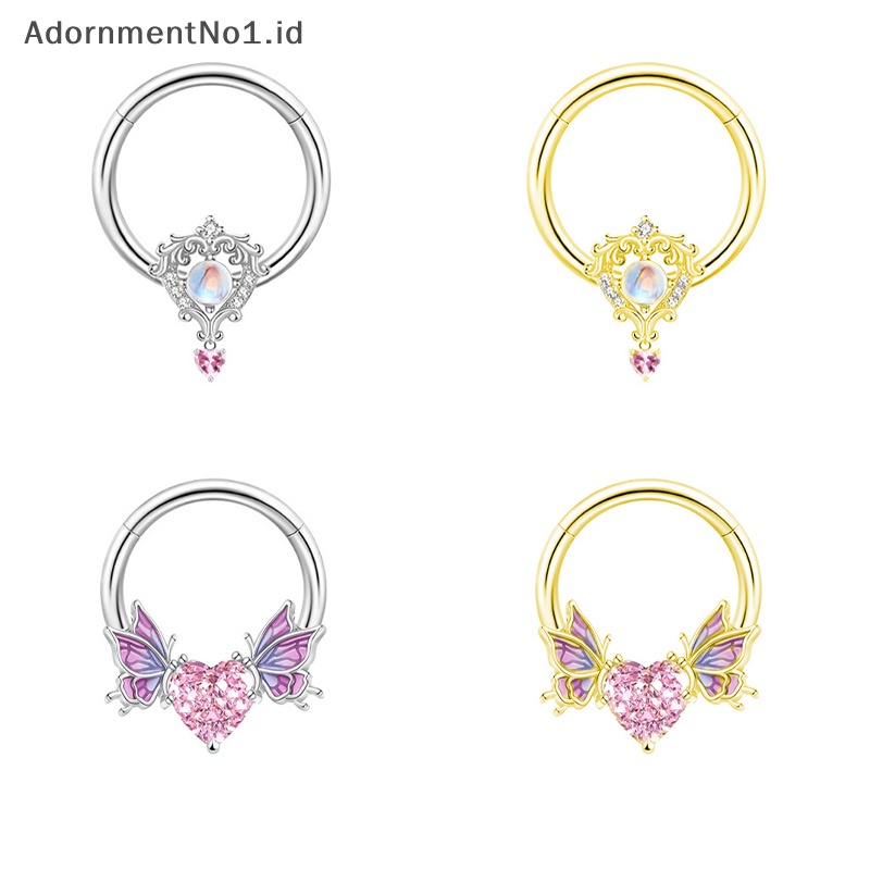 [AdornmentNo1] 1 pcs berbentuk hati pusar perut kancing cincin hidung pejantan puting cincin telinga pejantan wanita Fashion tubuh s perhiasan aksesoris